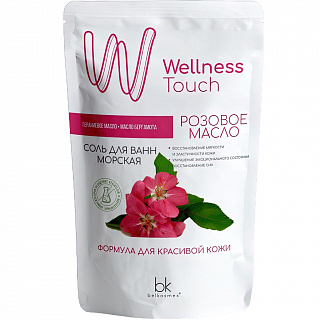 Соль для ванн морская Belkosmex Wellness Touch Розовое масло 460г