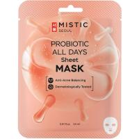 Тканевая маска для лица с пробиотиками MISTIC Probiotics ALL DAYS Sheet Mask 24мл