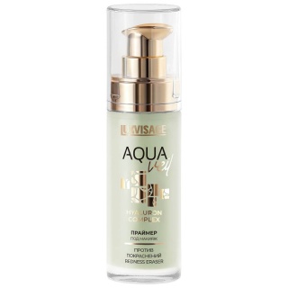 Праймер под макияж против покраснений LuxVisage AQUA veil HYALURON COMPLEX redness eraser