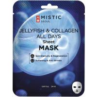 Тканевая маска для лица с коллагеном медузы MISTIC Jellyfish Collagen ALL DAYS Sheet Mask 24мл