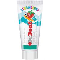 Детская Зубная паста DR.DENT Клубничка, без фтора 3+, 75г
