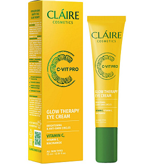 Крем для кожи вокруг глаз Claire cosmetics C-VIT PRO Glow Therapy Увлажнение и питание 15мл