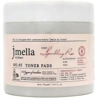 Очищающие диски для лица "Чёрная смородина, роза, мускус" JMELLA IN FRANCE Sparkling Rose Pads 70шт