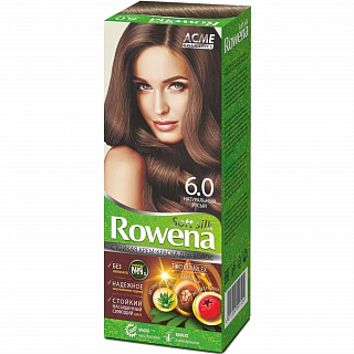 Стойкая Крем-краска для волос Rowena soft silk ACME Color тон 6.0 натуральный русый