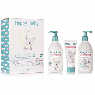 Подарочный набор Happy Baby с первых дней жизни (Шампунь + гель-пенка + крем)