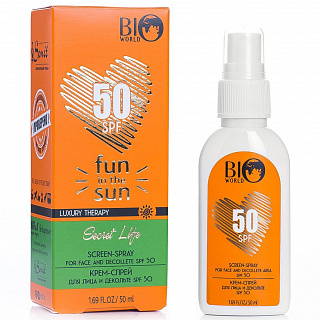 Крем-спрей для лица и декольте Bio World Secret Life Luxury Therapy SPF 50, 50мл
