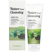Увлажняющая пенка для умывания с экстрактом зеленого чая FOODAHOLIC Nature Foam Cleansing Green Tea 150мл
