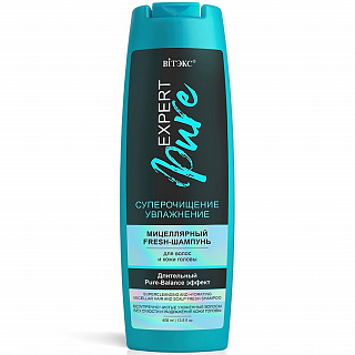 Шампунь-fresh мицеллярный для волос и кожи головы EXPERT Pure Суперочищение и Увлажнение 400мл
