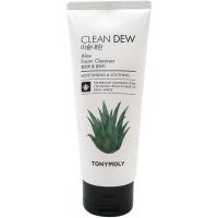 Очищающая пенка для умывания с экстрактом алоэ вера TONYMOLY Clean Dew Aloe Foam Cleanser 180мл