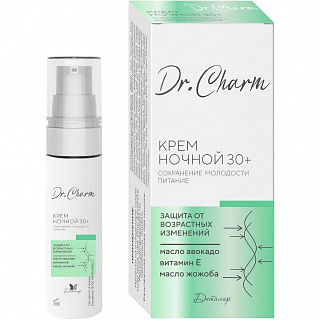 Крем для лица Ночной Dr.CHARM Сохранение молодости и питание 30+, 30г