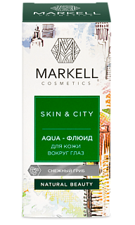 AQUA-флюид для кожи вокруг глаз MARKELL SKIN&CITY снежный гриб 10 мл