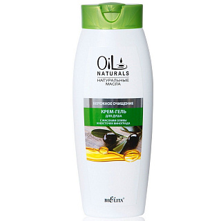 Крем-гель для душа Oil Naturals с маслами Оливы и косточек винограда Бережное очищение 430мл