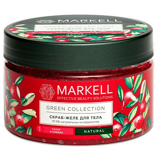 Скраб-желе для тела MARKELL Green Collection сахар и клюква 250мл