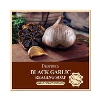 Антивозрастное туалетное мыло с экстрактом чёрного чеснока DEOPROCE Black Garlic Soap 100г