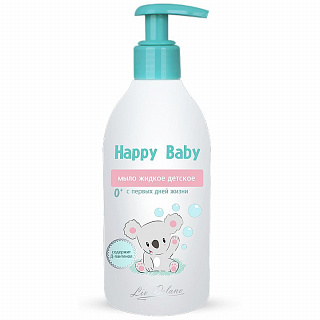 Мыло жидкое детское Happy Baby с первых дней жизни 300г