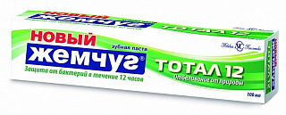 Зубная паста Новый Жемчуг Тотал 12 Отбеливание от природы 100 мл