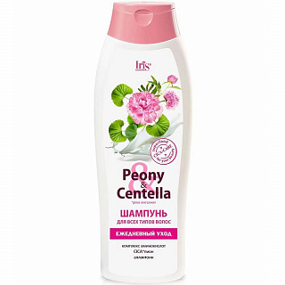 Шампунь для всех типов волос ежедневный уход IRIS Peony & Centella 400мл