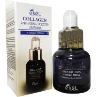Антивозрастная ампульная сыворотка-бустер для лица с коллагеном EKEL Ampoule 100% Collagen Anti-Aging Booster 30мл