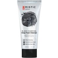 Глубокоочищающая пенка для умывания с древесным углем MISTIC Black Charcoal Deep Foam Cleanser 180мл