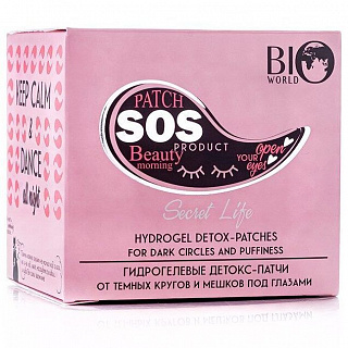 Гидрогелевые детокс-патчи Bio World Secret Life от темных кругов под глазами, 60шт.