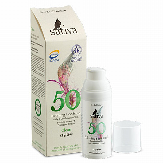 Полирующий скраб для лица Sativa №50, 50 мл