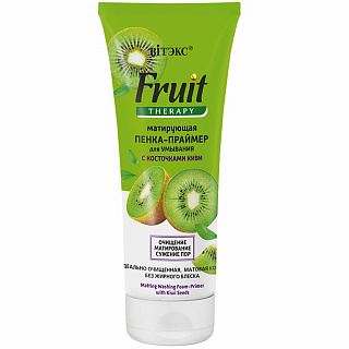 Пенка-праймер для умывания FRUIT Therapy Матирующая с Косточками киви 200мл