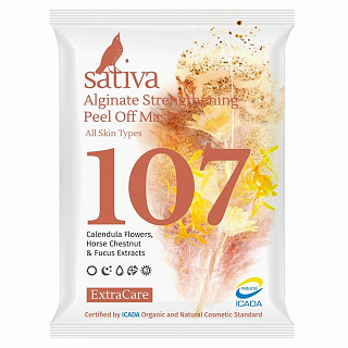 Маска альгинатная укрепляющая Sativa №107, 15г