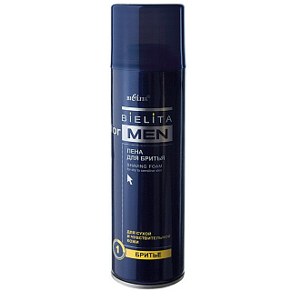 Пена для бритья Bielita for Men для сухой и чувствительной кожи 250мл