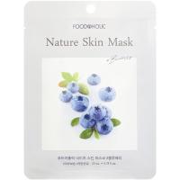 Тканевая маска для лица с экстрактом черники FOODAHOLIC Nature Skin Mask Blueberry 25г