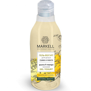Гель-йогурт для душа MARKELL Superfood Гуава и манго 380мл