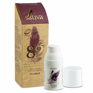 Успокаивающая сыворотка Sativa №82 для регенерации чувствительной и  гиперчувствительной кожи, 30мл