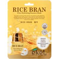 Тканевая маска для лица с рисовыми отрубями EKEL Rice Bran Ultra Hydrating Essence Mask 25мл