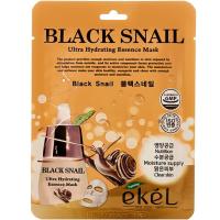 Тканевая маска для лица с муцином черной улитки EKEL Black Snail Ultra Hydrating Essence Mask 25мл