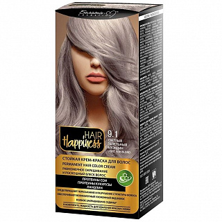 Стойкая крем-краска для волос Hair Happiness №9.1 пепельный блондин