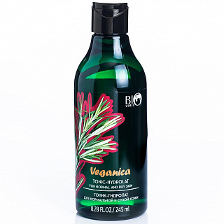 Тоник-гидролат Bio World Veganica для нормальной и сухой кожи, 245мл