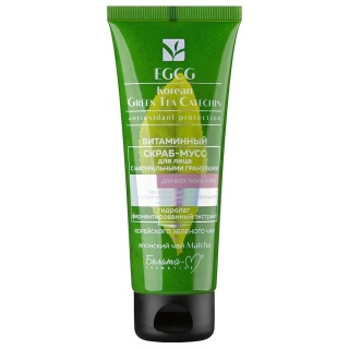 Витаминный скраб-мусс EGCG Korean GREEN TEA для лица с натуральными гранулами 75 г