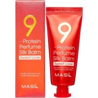 Несмываемый протеиновый бальзам для поврежденных волос с ароматом ириса MASIL 9 Protein Perfume Silk Balm Sweet Love 20мл