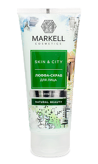 Люффа-скраб для лица MARKELL SKIN&CITY Снежный гриб 100мл
