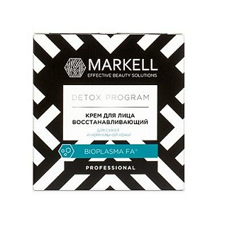 Крем для лица восстанавливающий MARKELL DETOX для сухой и нормальной кожи 50мл