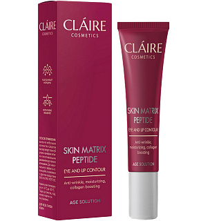 Крем-контур для кожи вокруг глаз и губ Пептидный комплекс Claire cosmetics Skin Matrix Peptide 15мл