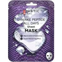 Тканевая маска для лица с пептидом змеиного яда MISTIC Syn-Ake Peptide ALL DAYS Sheet Mask 24мл