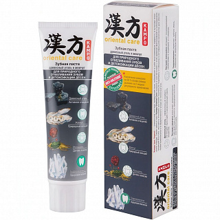 Зубная паста KAMPO ORIENTAL CARE Древесный уголь и жемчуг 100г