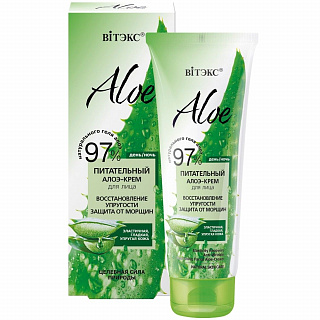 Питательный алоэ-крем для лица ALOE 97% Восстановление упругости, Защита от морщин 50мл