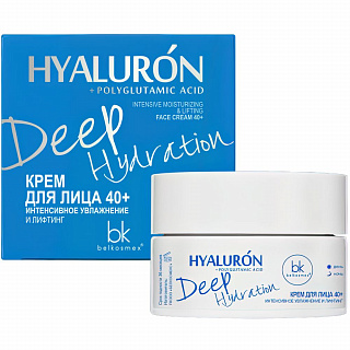 Крем для лица 40+ HYALURON Deep Hydration Интенсивное увлажнение и лифтинг 48г