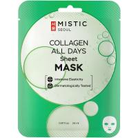 Тканевая маска для лица с коллагеном MISTIC Collagen ALL DAYS Sheet Mask 24мл