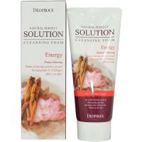 Пенка для умывания с экстрактом красного женьшеня DEOPROCE Natural Perfect Solution Cleansing Foam Energy 170г