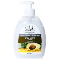 Крем-мыло для рук Oil Naturals с маслами Авокадо и Кунжута Мягкое очищение кожи 400мл