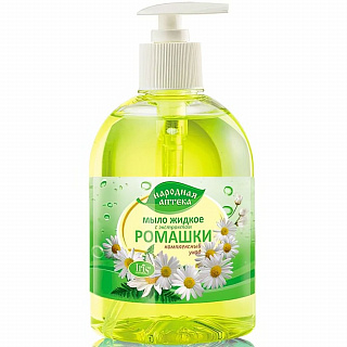 Мыло жидкое с экстрактом Ромашки IRIS "Народная аптека" 500мл