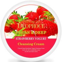 Очищающий крем для лица с экстрактом клубники DEOPROCE Premium Clean & Deep Strawberry Yogurt Cleansing Cream 300г