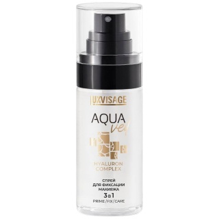 Спрей для фиксации макияжа LuxVisage AQUA veil HYALURON COMPLEX 3 в 1 PRIME FIX CARE